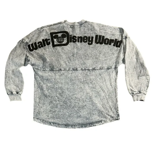 Disney Parks Walt Disney World Spirit Jersey Gray Mineral Acid Wash Women Medium - Picture 2 of 8